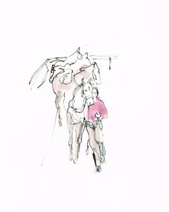 無題、2018年（紙に水彩画） 作： Michael Frith