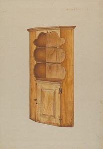 コーナーカップボード、1938年頃