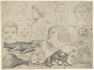 描画例を含む学習シート: 人物、動物 作画例（連載タイトル） 作： Michael Snijders
