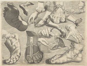 描画例付き学習シート: 手、足、サル 作画例（連載タイトル） 作： Michael Snijders