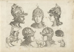 お手本付き学習シート：頭部と動物 作： Michael Snijders