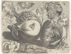 描画例を含む学習シート: 頭、人物、果物、動物 作画例（連載タイトル） 作： Michael Snijders
