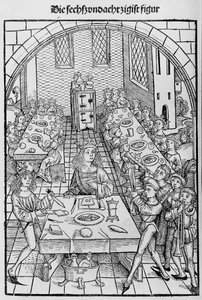 1491年、救いと永遠の幸福の宝庫または神殿。 作： Michael Wolgemut