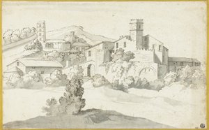 古城のある風景 作： Michel Ange Houasse
