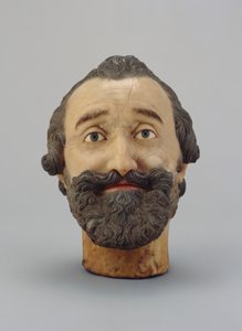 フランスのヘンリー4世の肖像画の頭、1610年頃（ワックス）（312106および312139も参照）