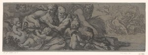 牧神はバッカンテ・エン・プッティに会った 作： Michel Dorigny (attributed to)