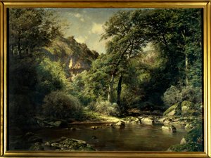 急流には、アインにセルヴェリューがあります。 ミシェル・エミール（1818-1909）の絵画 作： Michel Emile