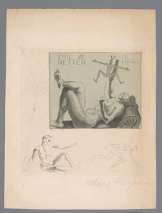 Ex libris van Emil W. Netter 作： Michel Fingesten (signed by artist)