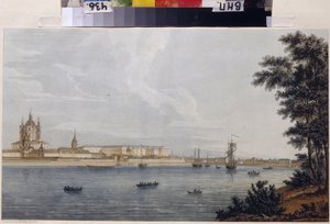 サンクトペテルブルクのスモーリヌイ修道院。 Michel Francois Damam-Demartrait (Damam Demartrait) (1763-1827) の作品、彫刻と水彩