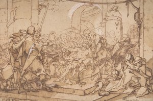 ソクラテスの死、約。 1749年。 作： Michel Francois Dandre Bardon