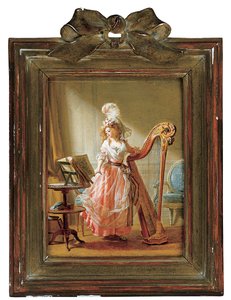 音楽レッスン、1788 作： Michel Garnier
