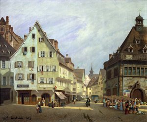 コルマール、1875年にマルシェオフルイット広場