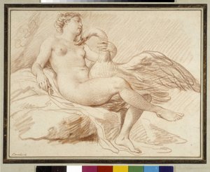 レダと白鳥（三顧の礼 作： Michel Honore Bounieu