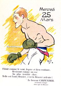 ボクサージョルジュカルペンティエ、1920年頃 作： Michel Liebeaux