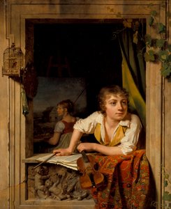 絵画と音楽（アーティストソンの肖像）、1800