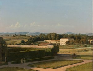 ヴィラ メディチの庭園の眺め ヴィラ メディチの庭園の眺め 作： Michel Martin Drolling
