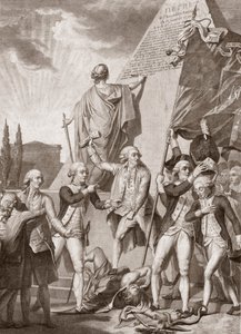 ミシェル・ピクノ (1747-1814)。 哲学と愛国心の寓意、偏見の悪魔の勝者 - Philosophy et le Patriotisme victors du demon des Prejudices - Michel Picquenot (1747-1814)。