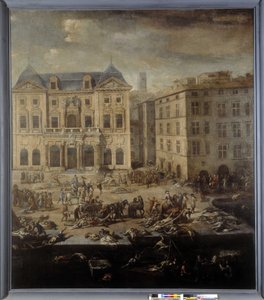 1720年のペストの際の（マルセイユ）市庁舎の様子 作： Michel Serre
