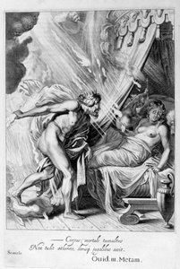 セメレは木星の火事で消費されました、1655 作： Michel de Marolles
