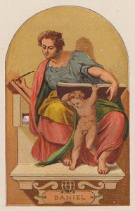 ダニエル（カラーリトグラフ） 作： Michelangelo (after) Buonarroti