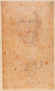 パラディウスとディオメデスの頭部調査とスケッチ 作： Michelangelo (after) Buonarroti