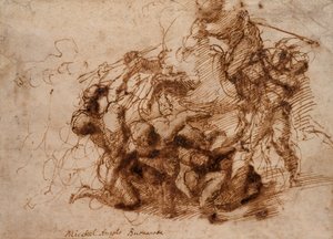 16世紀初頭の戦闘シーン。 作： Michelangelo Buonarroti