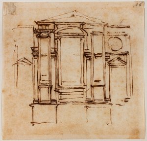 サン・ロレンツォ聖歌隊にあるメディチ家の教皇の壁墓のデザイン 作： Michelangelo Buonarroti