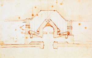 ミケランジェロ・ブオナローティ（1475-1564）が設計したフィレンツェの城塞図面（イタリア 作： Michelangelo Buonarroti