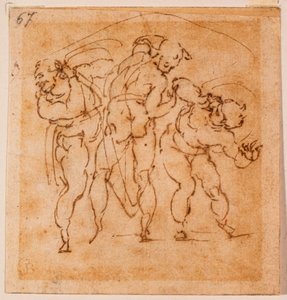 変容」のための人物習作、16世紀、デッサン 作： Michelangelo Buonarroti