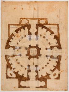 サン・ジョヴァンニ・デイ・フィオレンティーニの平面図 作： Michelangelo Buonarroti