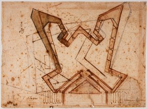 草原への入り口の要塞化 作： Michelangelo Buonarroti