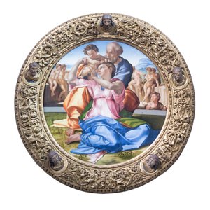 「ドニ・トンド」として知られる若い洗礼者ヨハネのいる聖家族 作： Michelangelo Buonarroti