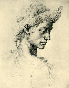理想的な頭、1520-1525、1943年。 作： Michelangelo Buonarroti