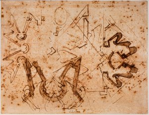 ポルタ・アル・プラート・ド・オグニサンティの堡塁計画、16世紀（図面） 作： Michelangelo Buonarroti