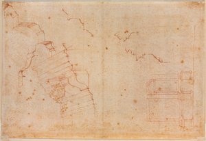 ローマ遺跡からの習作、16世紀（デッサン） 作： Michelangelo Buonarroti
