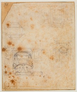 新聖具室のための墓碑の研究 作： Michelangelo Buonarroti