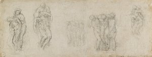 ピエタと埋葬のための研究、16世紀 作： Michelangelo Buonarroti