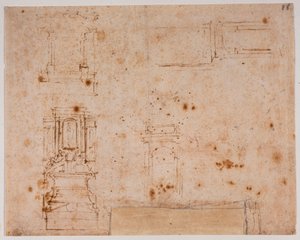 新聖具室のための墓碑の研究 作： Michelangelo Buonarroti