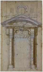 ローマのポルタピアの研究、約1561 作： Michelangelo Buonarroti