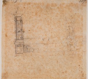 新聖具室のための二重墓壁の研究 作： Michelangelo Buonarroti