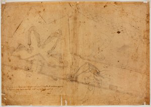 別の手による人物の習作と手書きの碑文 作： Michelangelo Buonarroti