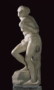 反抗的な奴隷、1513-15 作： Michelangelo Buonarroti