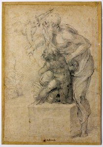 アイザックの犠牲、1535年頃 作： Michelangelo Buonarroti