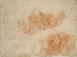 青銅の蛇の崇拝、16世紀 作： Michelangelo Buonarroti