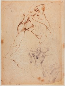 カシーナの戦い」のためのトルソ・スタディ、16世紀（デッサン） 作： Michelangelo Buonarroti