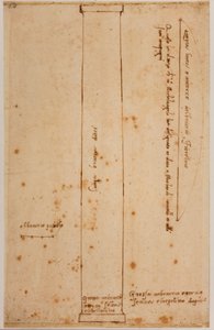 サン・ロレンツォのファサードの柱の垂直部分 作： Michelangelo Buonarroti