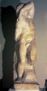 若い奴隷、1520-23年頃 作： Michelangelo Buonarroti
