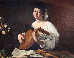 「リュート奏者」、c1595。