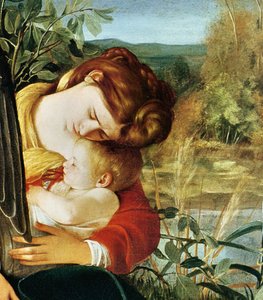 エジプトへの逃避行での休息（詳細、1603年） 作： Michelangelo Merisi Caravaggio