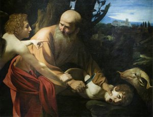 イサクの犠牲 作： Michelangelo Merisi da Caravaggio